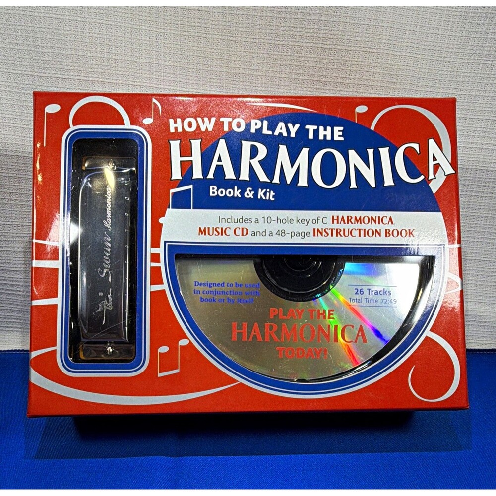 New How to Play the Harmonica Book Kit David Harp 10-Hole Key of C CD Mud Puddle